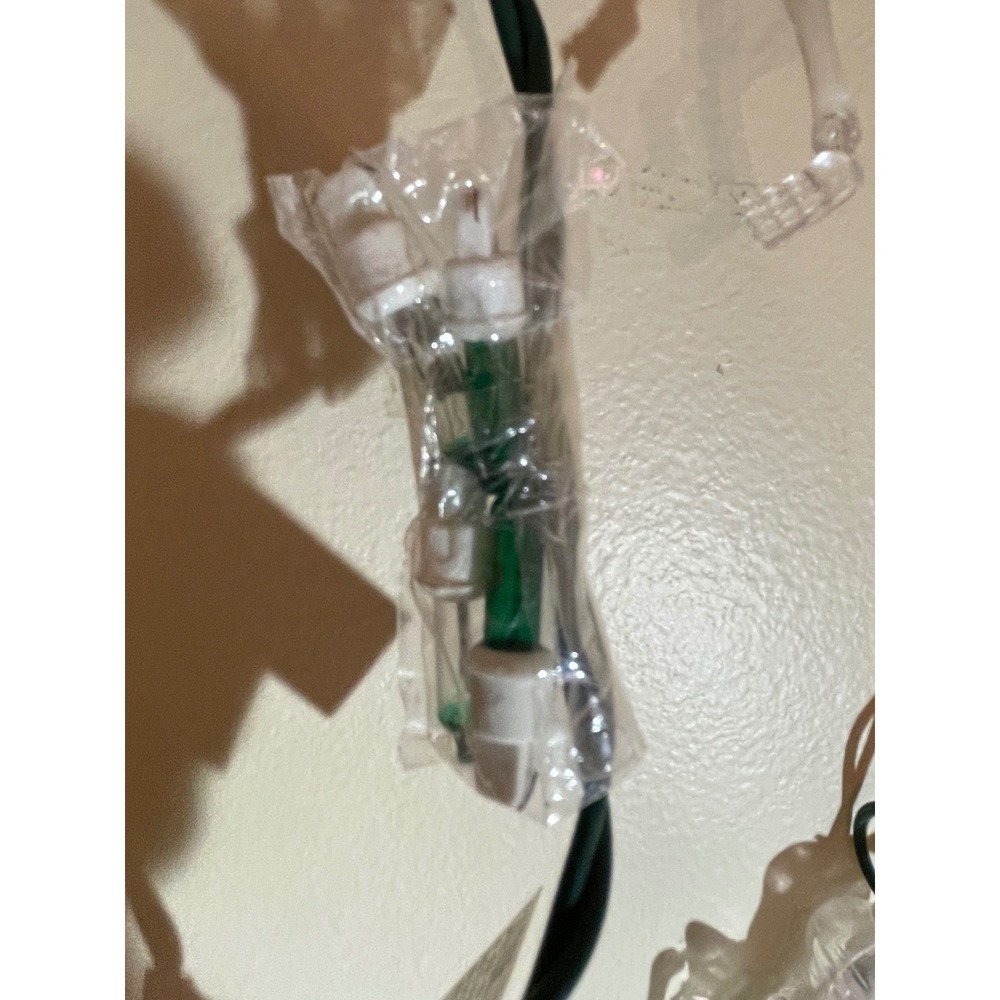 Halloween Skeleton String Lights 10 Count Green and White Glow Spooky Decor - Picture 13 of 13